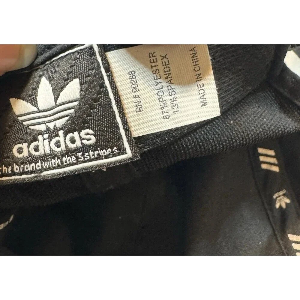 Adidas Originals Trefoil Black Reflective Running Hat Cap Adjustable 3 Stripes